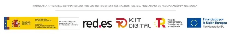 Logotipos de varias organizaciones, entre ellas Red.es y la Comisión Europea, probablemente relacionadas con una iniciativa o proyecto digital.